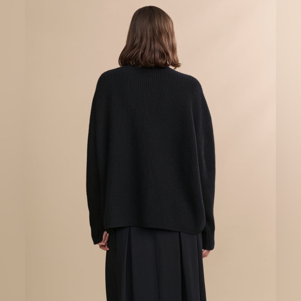 JENNI KAYNE - Cashmere Black Half Zip Sweater  Size - Picture 6 of 11